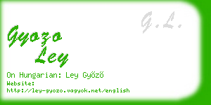 gyozo ley business card